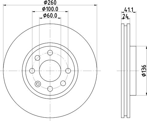 HELLA 8DD 355 129-941 - Тормозной диск autospares.lv