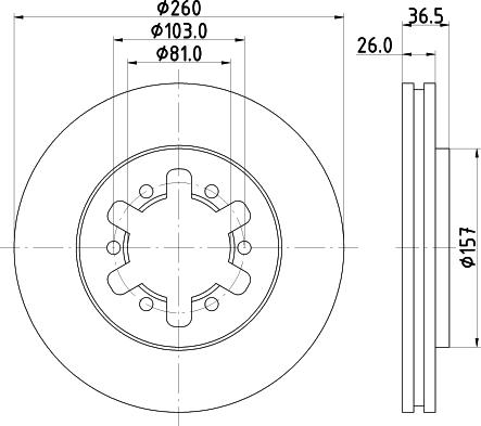 HELLA 8DD 355 129-911 - Тормозной диск autospares.lv