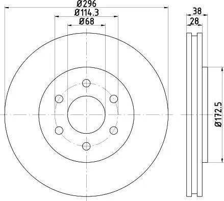 HELLA 8DD 355 119-171 - Тормозной диск autospares.lv