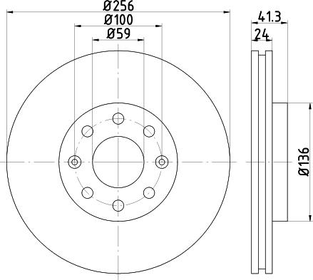 HELLA 8DD 355 129-891 - Тормозной диск autospares.lv