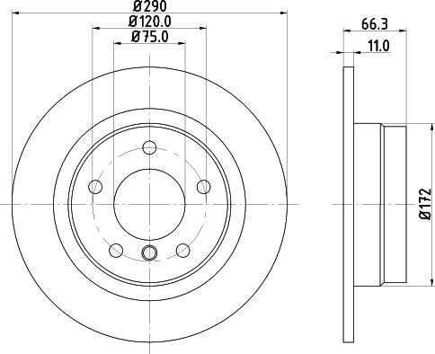 HELLA 8DD 355 129-731 - Тормозной диск autospares.lv