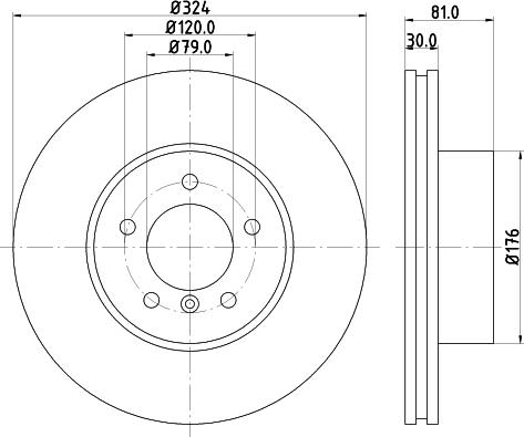 HELLA 8DD 355 129-771 - Тормозной диск autospares.lv