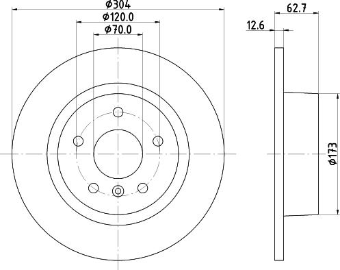 HELLA 8DD 355 124-671 - Тормозной диск autospares.lv