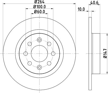 HELLA 8DD 355 124-861 - Тормозной диск autospares.lv