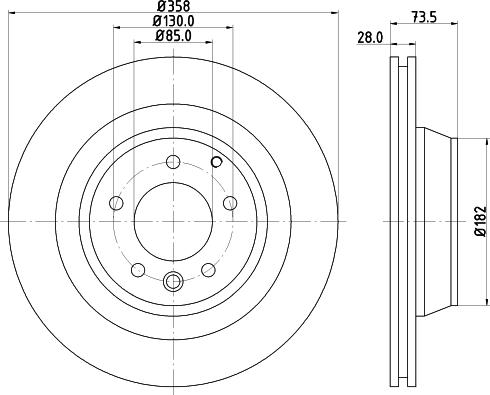 HELLA 8DD 355 124-361 - Тормозной диск autospares.lv