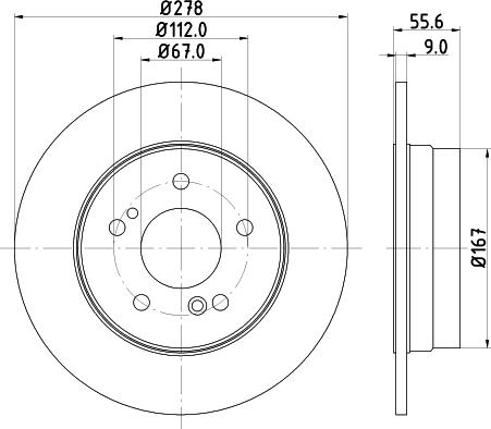 HELLA 8DD 355 124-381 - Тормозной диск autospares.lv