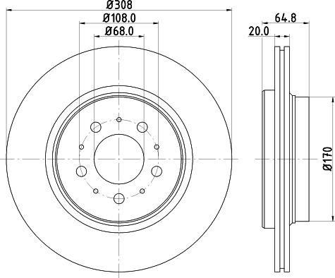 HELLA 8DD 355 124-241 - Тормозной диск autospares.lv