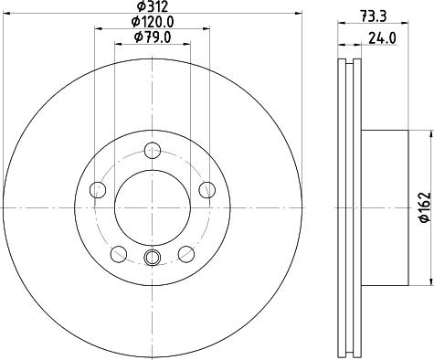 HELLA 8DD 355 125-461 - Тормозной диск autospares.lv