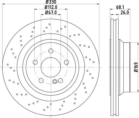 HELLA 8DD 355 126-402 - Тормозной диск autospares.lv