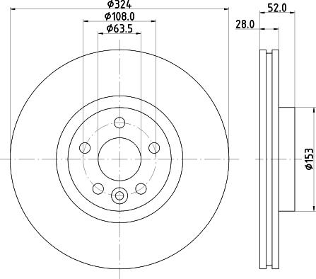 HELLA 8DD 355 126-661 - Тормозной диск autospares.lv