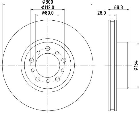 HELLA 8DD 355 126-022 - Тормозной диск autospares.lv