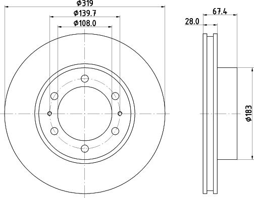 HELLA 8DD 355 126-771 - Тормозной диск autospares.lv