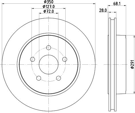 HELLA 8DD 355 120-911 - Тормозной диск autospares.lv