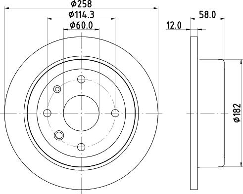 HELLA 8DD 355 120-921 - Тормозной диск autospares.lv