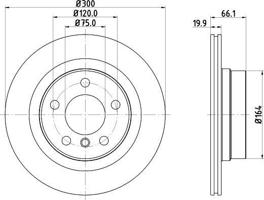 HELLA 8DD 355 120-971 - Тормозной диск autospares.lv