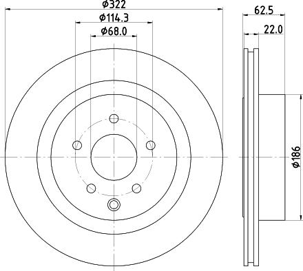 HELLA 8DD 355 120-551 - Тормозной диск autospares.lv