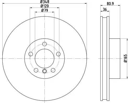 HELLA 8DD 355 120-641 - Тормозной диск autospares.lv