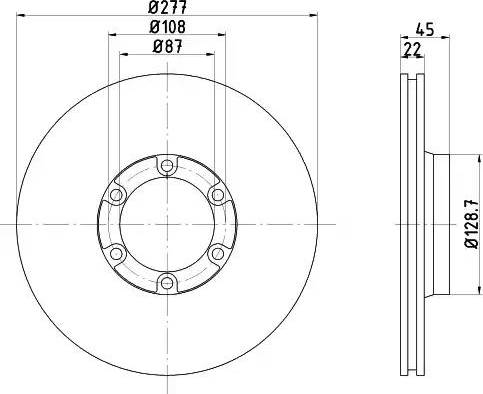 HELLA 8DD 355 120-001 - Тормозной диск autospares.lv