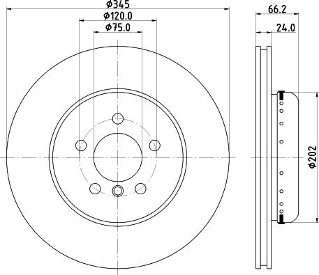 HELLA 8DD 355 120-852 - Тормозной диск autospares.lv