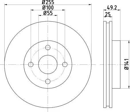 HELLA 8DD 355 120-261 - Тормозной диск autospares.lv