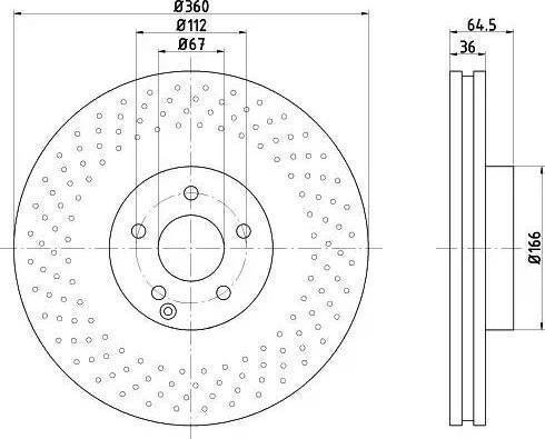 HELLA 8DD 355 121-061 - Тормозной диск autospares.lv