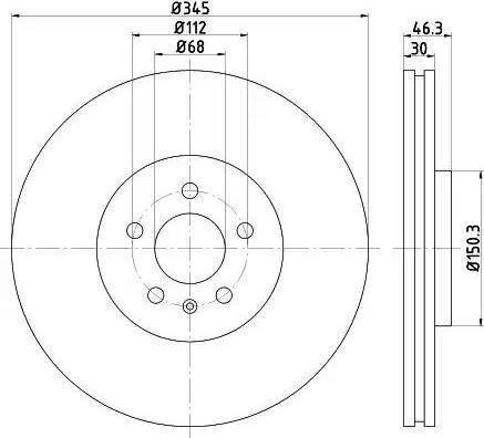 HELLA 8DD 355 121-351 - Тормозной диск autospares.lv