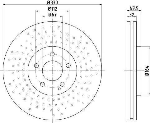 HELLA 8DD 355 121-331 - Тормозной диск autospares.lv