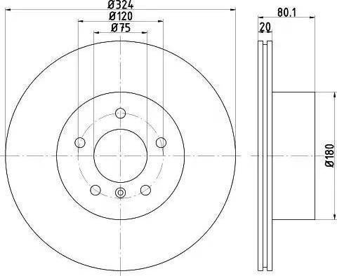 HELLA 8DD 355 121-761 - Тормозной диск autospares.lv