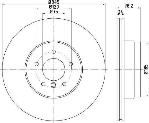 HELLA 8DD 355 121-781 - Тормозной диск autospares.lv