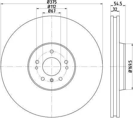 HELLA 8DD 355 121-511 - Тормозной диск autospares.lv