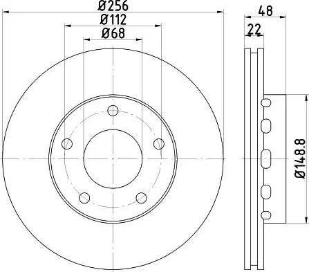 HELLA 8DD 355 115-181 - Тормозной диск autospares.lv