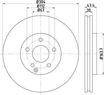 HELLA 8DD 355 121-191 - Тормозной диск autospares.lv