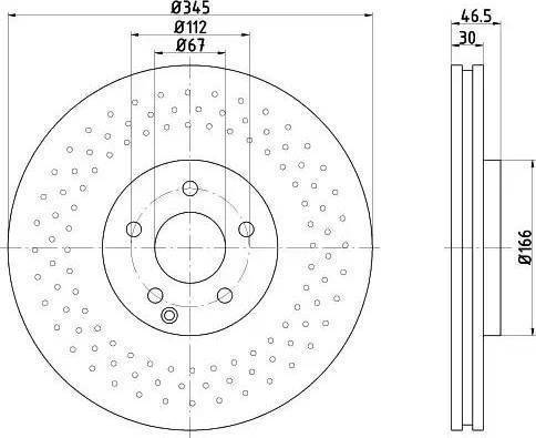 HELLA 8DD 355 121-321 - Тормозной диск autospares.lv