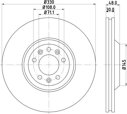 HELLA 8DD 355 128-221 - Тормозной диск autospares.lv