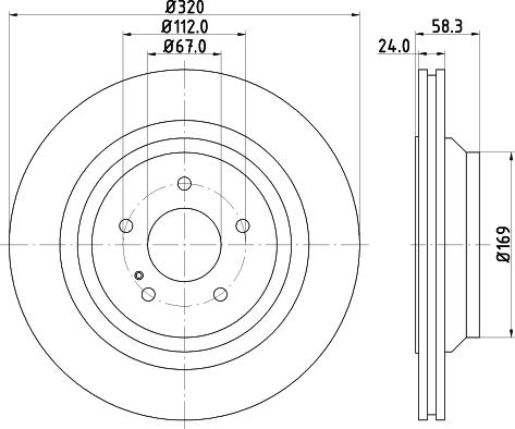 HELLA 8DD 355 128-751 - Тормозной диск autospares.lv