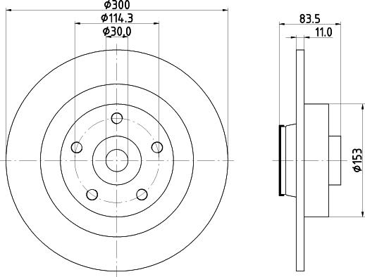 HELLA 8DD 355 123-401 - Тормозной диск autospares.lv