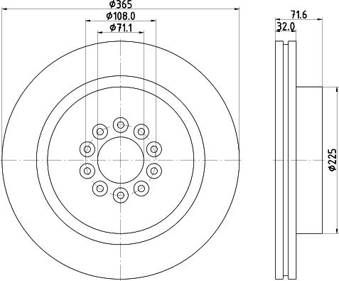 HELLA 8DD 355 123-092 - Тормозной диск autospares.lv