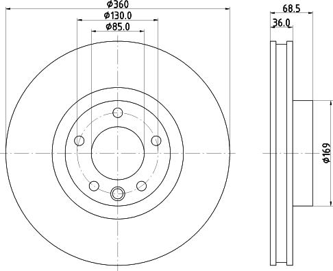 HELLA 8DD 355 123-191 - Тормозной диск autospares.lv