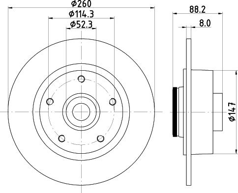 HELLA 8DD 355 123-341 - Тормозной диск autospares.lv