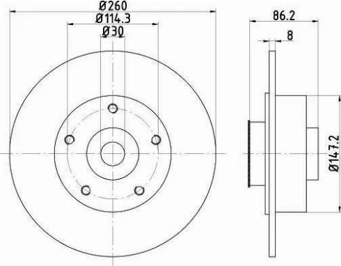 HELLA 8DD 355 120-081 - Тормозной диск autospares.lv