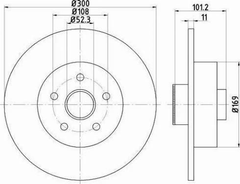 HELLA 8DD 355 120-121 - Тормозной диск autospares.lv