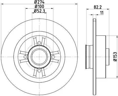 HELLA 8DD 355 116-861 - Тормозной диск autospares.lv