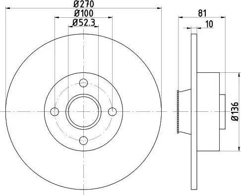 HELLA 8DD 355 113-491 - Тормозной диск autospares.lv