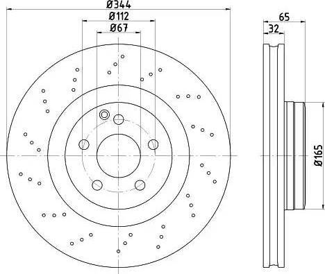 HELLA 8DD 355 122-901 - Тормозной диск autospares.lv