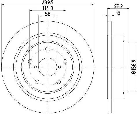 HELLA 8DD 355 122-491 - Тормозной диск autospares.lv