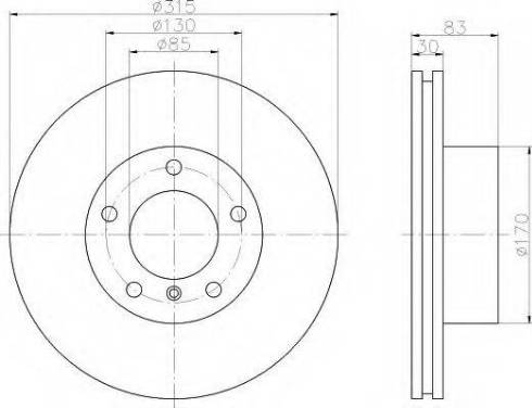 HELLA 8DD 355 122-492 - Тормозной диск autospares.lv