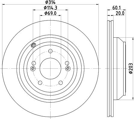 HELLA 8DD 355 122-581 - Тормозной диск autospares.lv