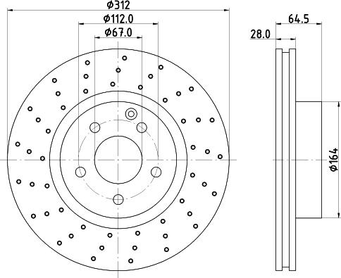 HELLA 8DD 355 122-582 - Тормозной диск autospares.lv