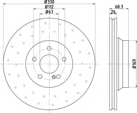 HELLA 8DD 355 122-572 - Тормозной диск autospares.lv