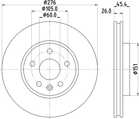 HELLA 8DD 355 122-841 - Тормозной диск autospares.lv